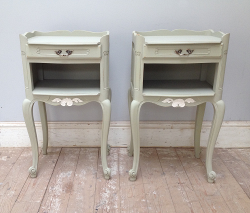 vintage french pair of bedside tables